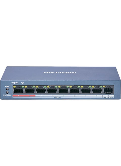 HIK VISION DS-3E0109P-E 8 Port Fast Ethernet Unmanaged POE Switch Black