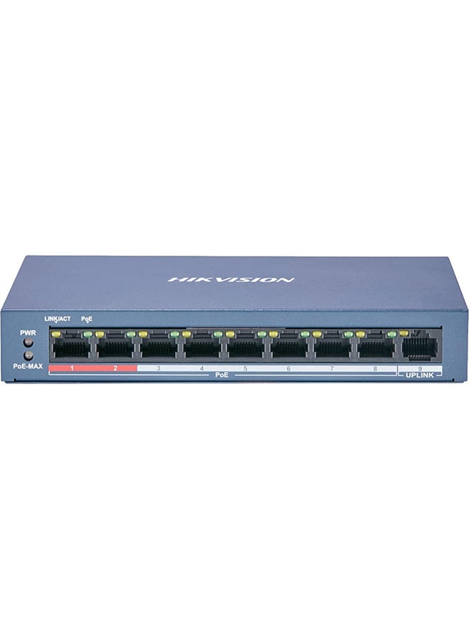 هيك فيجن - HIK VISION DS-3E0109P-E 8 Port Fast Ethernet Unmanaged POE Switch Black - Image 1