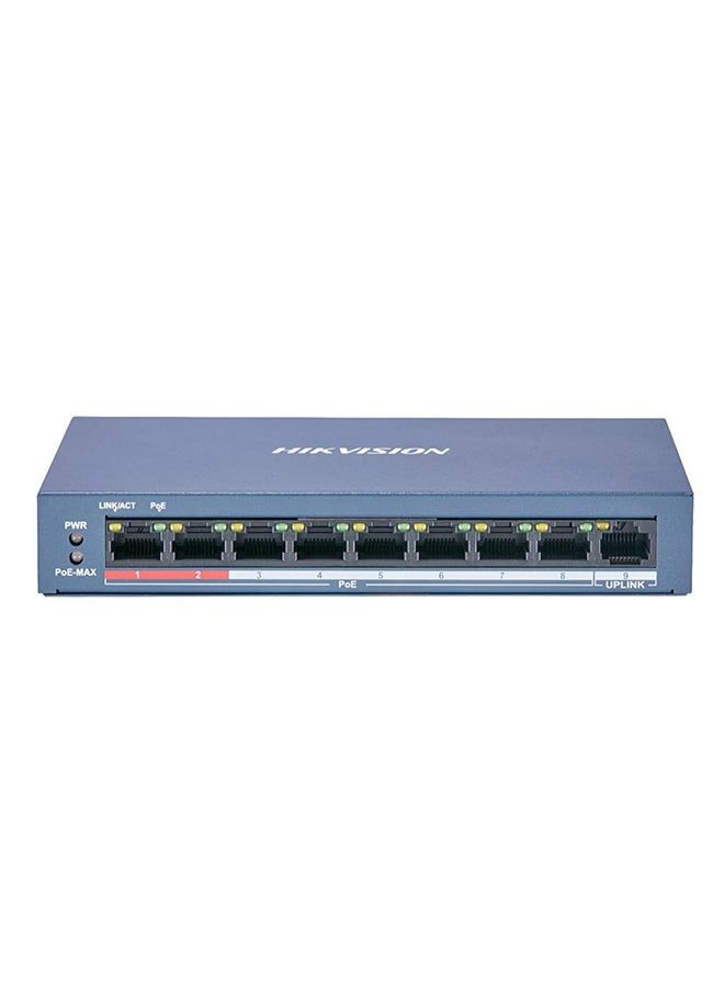 هيك فيجن - HIK VISION DS-3E0109P-E 8 Port Fast Ethernet Unmanaged POE Switch Black - Image 1
