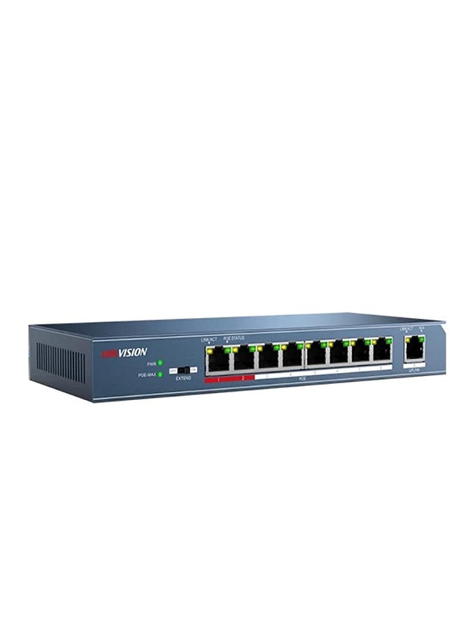 هيك فيجن - HIK VISION DS-3E0109P-E 8 Port Fast Ethernet Unmanaged POE Switch Black - Image 1
