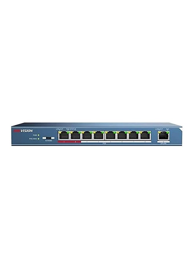 هيك فيجن - HIK VISION DS-3E0109P-E 8 Port Fast Ethernet Unmanaged POE Switch Black - Image 1