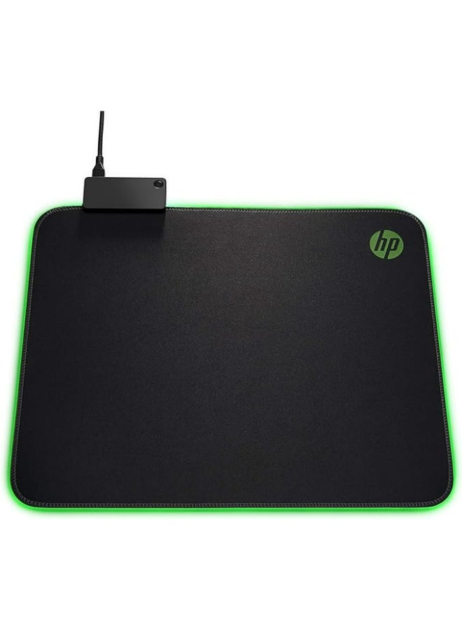 HP 5JH72AA Pavilion Gaming Mouse Pad 400, Rubber Base Stays In Place, Fine-textured Cloth On A 350 x 280mm Surface Area Is Optimized For Both Speed And Control Playstyles Black  - Image 1