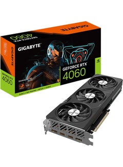 GeForce RTX­­ 4060 GAMING OC Graphics Card, 8GB GDDR6 128bit Memory, 2550 MHz Boost Clock, 17 Gbps Memory Speed, 3072 CUDA Cores, PCI-E 4.0, DP 1.4a *2 HDMI 2.1a *2 | GV-N4060GAMING OC-8GD Black