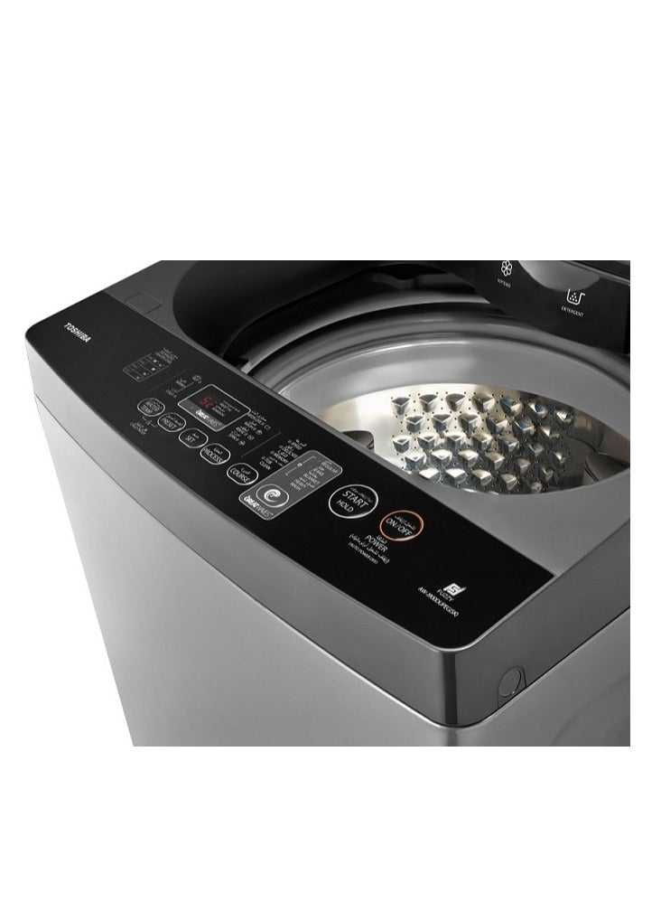 Toshiba - Top Load Automatic Washing Machine 8 kg AW-J800AUPEG Silver - Image 1