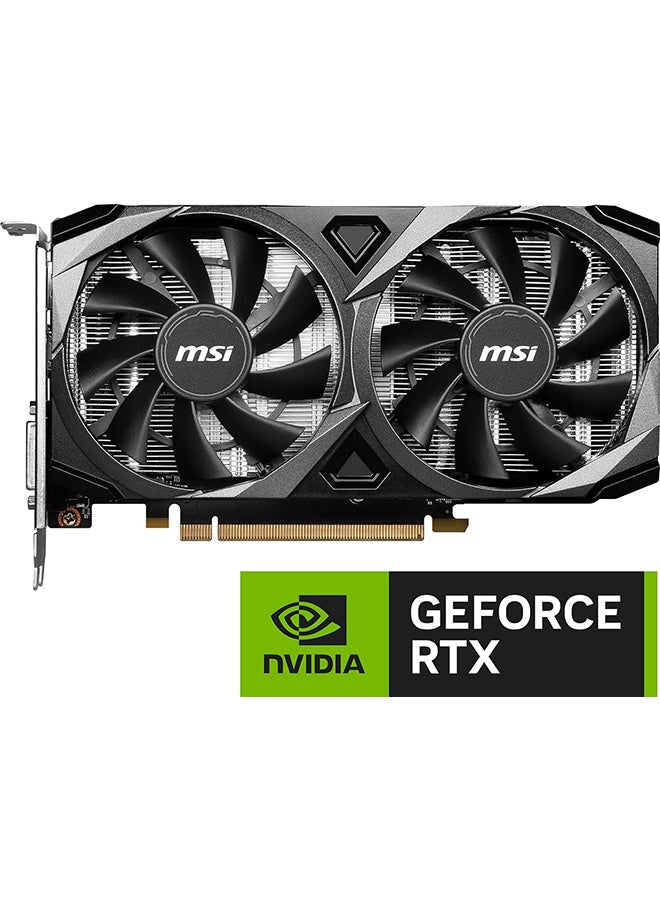 MSI GeForce RTX 3050 VENTUS 2X XS OC Graphics Card, 8GB GDDR6 128-bit Memory, 1807 MHz Boost Clock, 14Gbps Mermory Speed, 2560 CUDA Cores, PCIE 4, DP v1.4a / HDMI / DL-DVI-D x 1c | 912-V809-426 Black  - Image 2