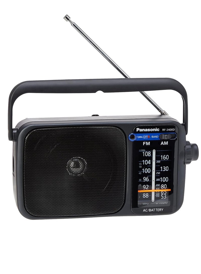 Panasonic - Digital Portable FM/AM Radio With Tuner And AC Or DC Operation RF-2400D Black/Noir - Image 1