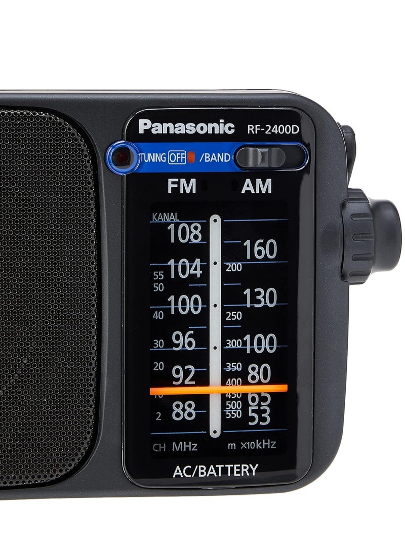 Panasonic - Digital Portable FM/AM Radio With Tuner And AC Or DC Operation RF-2400D Black/Noir - Image 1