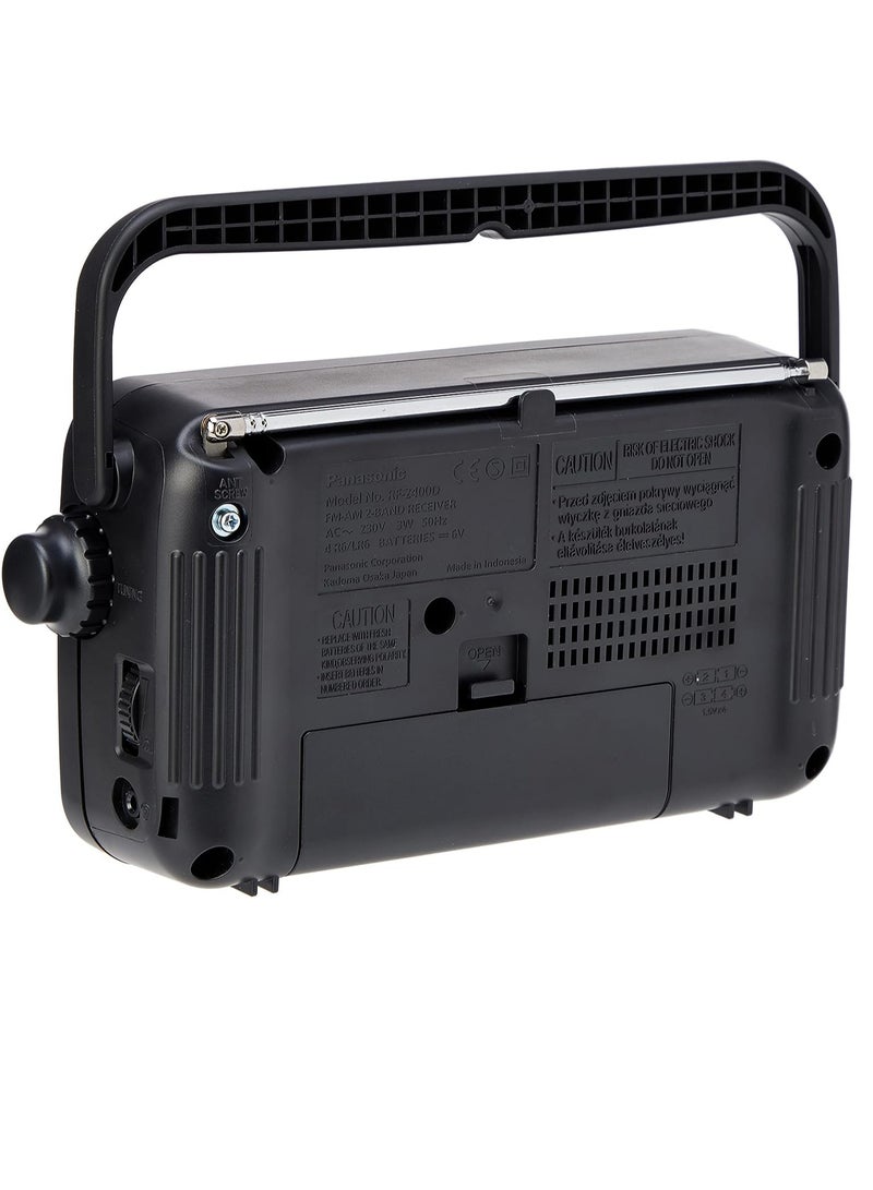 Panasonic - Digital Portable FM/AM Radio With Tuner And AC Or DC Operation RF-2400D Black/Noir - Image 1