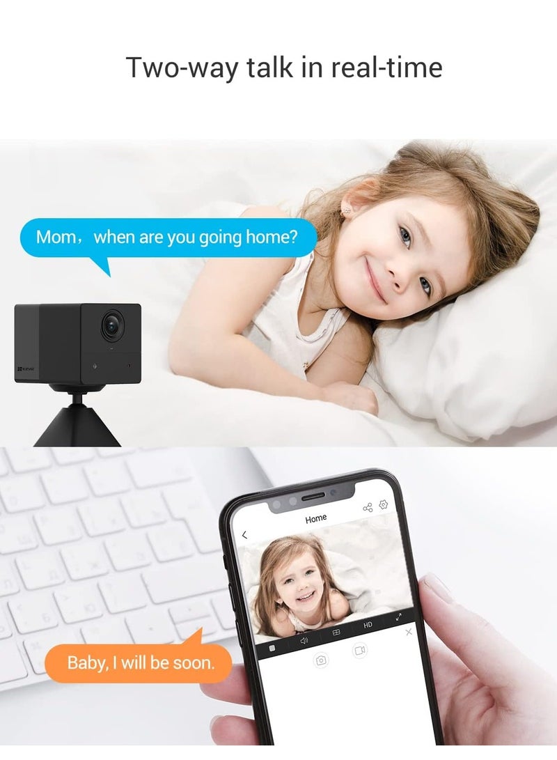 EZVIZ Battery Surveillance Camera, 1080P Wireless WiFi IP Camera With PIR Motion Detection And IR Night Vision, For Indoor, Dogs, Pet, Baby Monitor, Compatible With Alexa, BC2  - Image 5