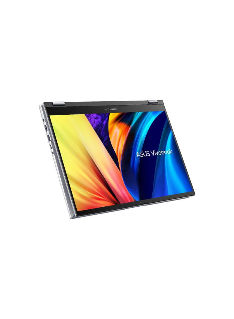 ASUS - Asus Vivobook S14 Flip TP3402ZA-LZ005W 14-inch WUXGA Flip Touch with Pen Intel Ci5 12500H 8G RAM 512GB SSD Intel Graphics Win11 English/Arabic Transparent silver - Image 1