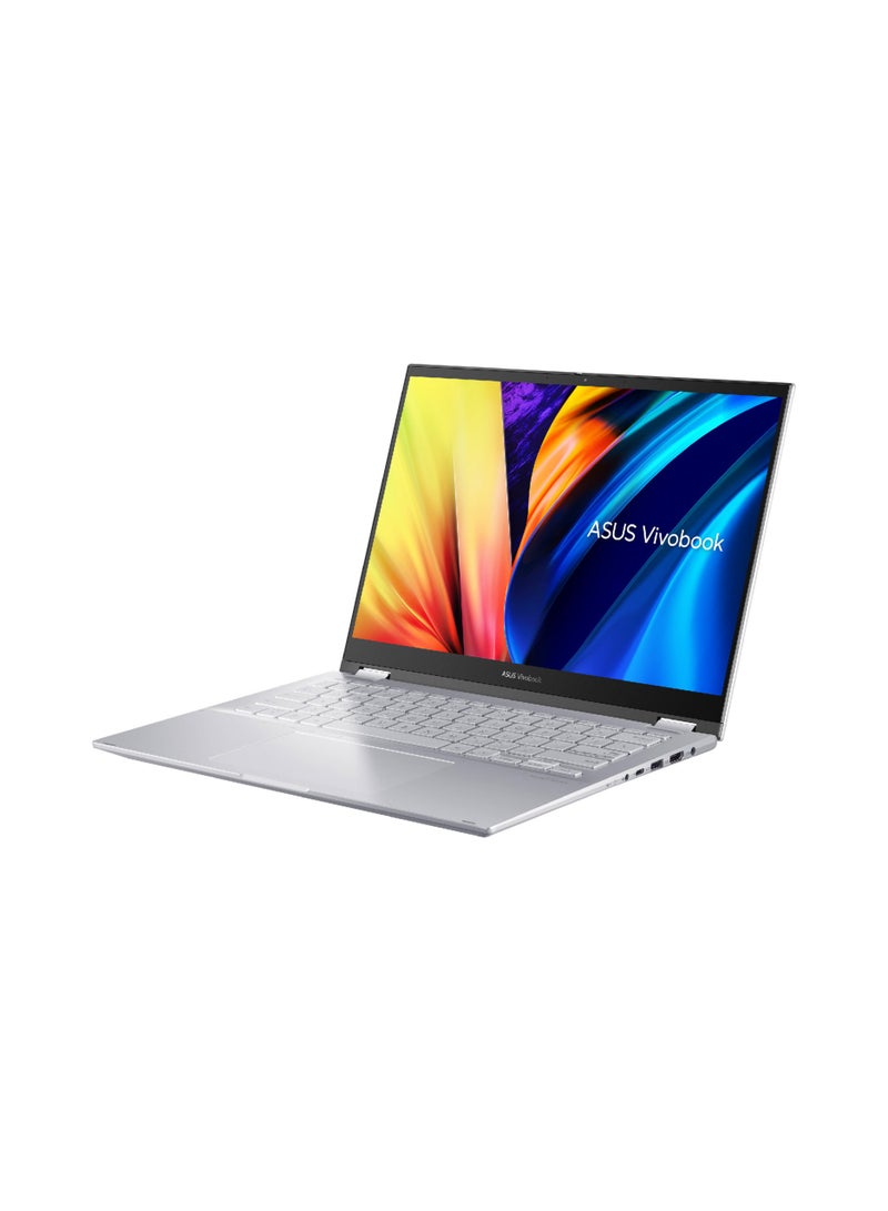 ASUS - Asus Vivobook S14 Flip TP3402ZA-LZ005W 14-inch WUXGA Flip Touch with Pen Intel Ci5 12500H 8G RAM 512GB SSD Intel Graphics Win11 English/Arabic Transparent silver - Image 1