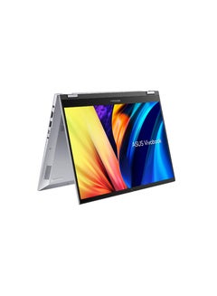 Asus Vivobook S14 Flip TP3402ZA-LZ005W 14-inch WUXGA Flip Touch with Pen Intel Ci5 12500H 8G RAM 512GB SSD Intel Graphics Win11 English/Arabic Transparent silver