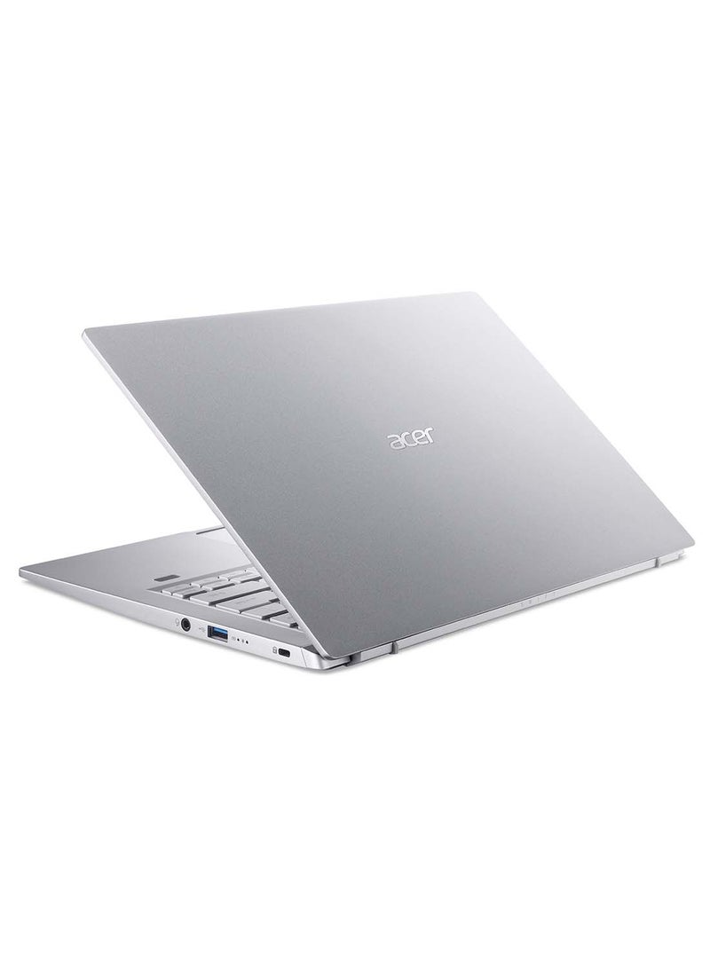 Acer - Swift 3 SF314 Ultra-Thin Notebook AMD Ryzen 7-5700U Octa Core Upto 4.30GHz/16GB DDR4 RAM/512GB SSD Storage/AMD Radeon Graphics/14 Inch FHD IPS Display/Win 11 Home/WiFi-6/Backlit KB English/Arabic Pure Silver - Image 1