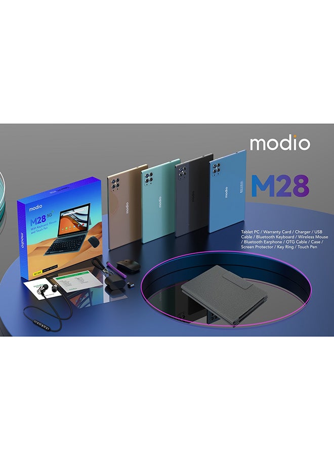 modio - M28 Smart Android Kids Tablet 10.1-Inch Display Dual SIM Grey 8GB RAM 512GB 5G – International Version With Bluetooth Keyboard - Image 1