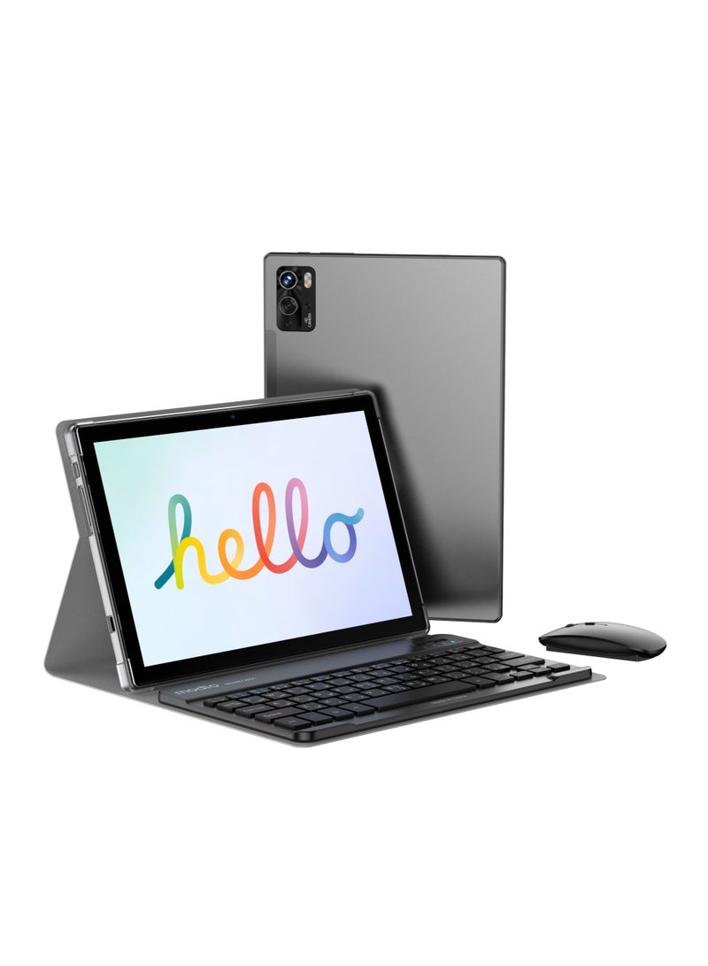 modio M27 Smart Android Kids Tablet 10.1-Inch Display Dual SIM Grey 8GB RAM 256GB 5G Wi-Fi - International Version With Zoom & Tik-Tok Supported And Bluetooth Keyboard - Image 1