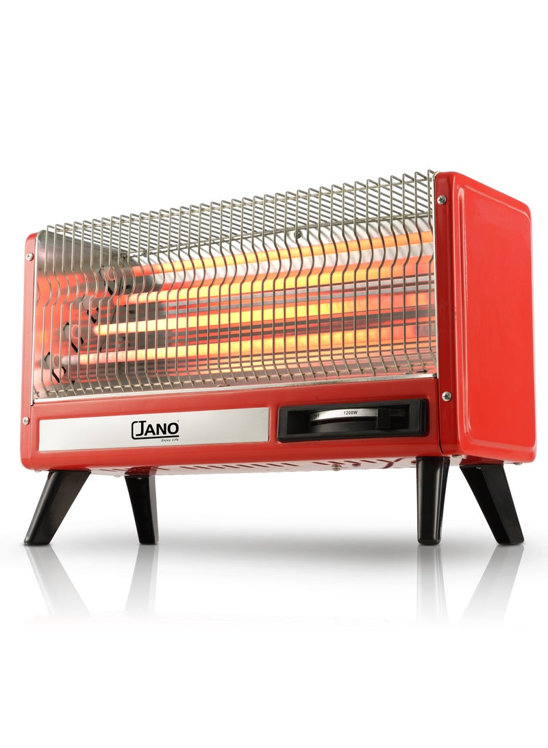 جانو سخان كهربائي 4 عناصر تسخين كوارتز 2400 وات JN07004 احمر - Image 1
