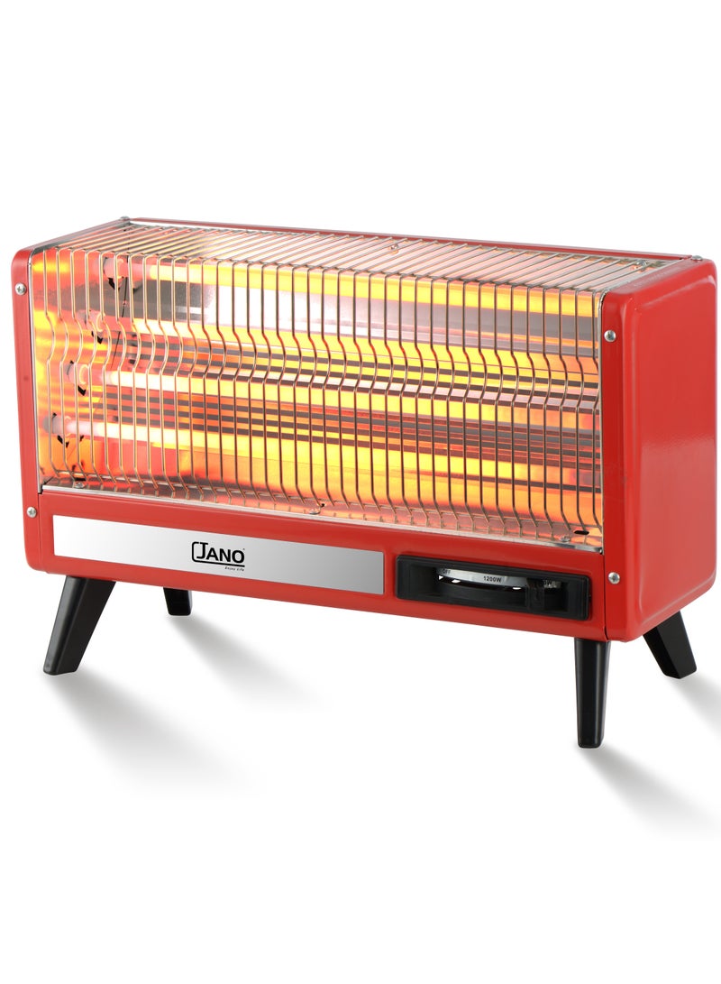 جانو سخان كهربائي 4 عناصر تسخين كوارتز 2400 وات JN07004 احمر - Image 3