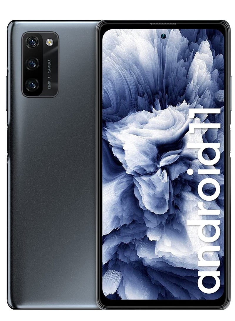 Blackview - A100 Android 11 Smartphone 6.67 Inch Fhd+ Infinity-O Display 128Gb/6Gb Ram Mtk P70 Octa-Core With 18W 4680mAh Battery, 12Mp AI Main Camera Dual Sim Mobile Phone-Graphite Gray - Image 1