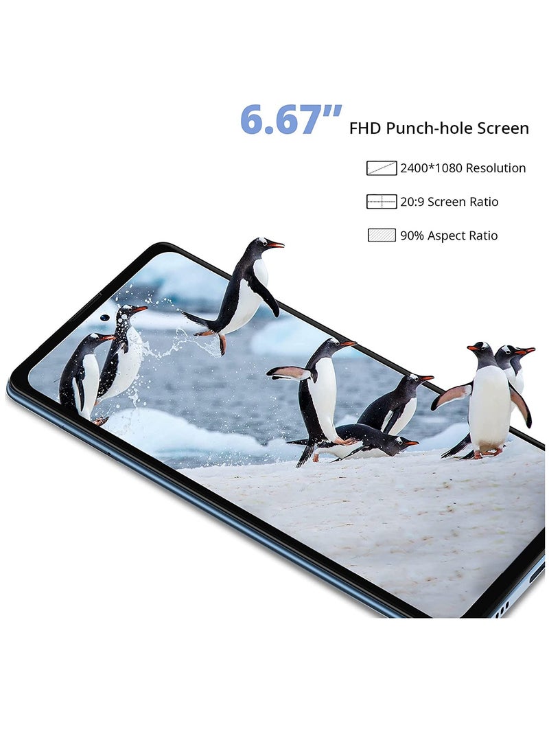 Blackview - A100 Android 11 Smartphone 6.67 Inch Fhd+ Infinity-O Display 128Gb/6Gb Ram Mtk P70 Octa-Core With 18W 4680mAh Battery, 12Mp AI Main Camera Dual Sim Mobile Phone-Graphite Gray - Image 1