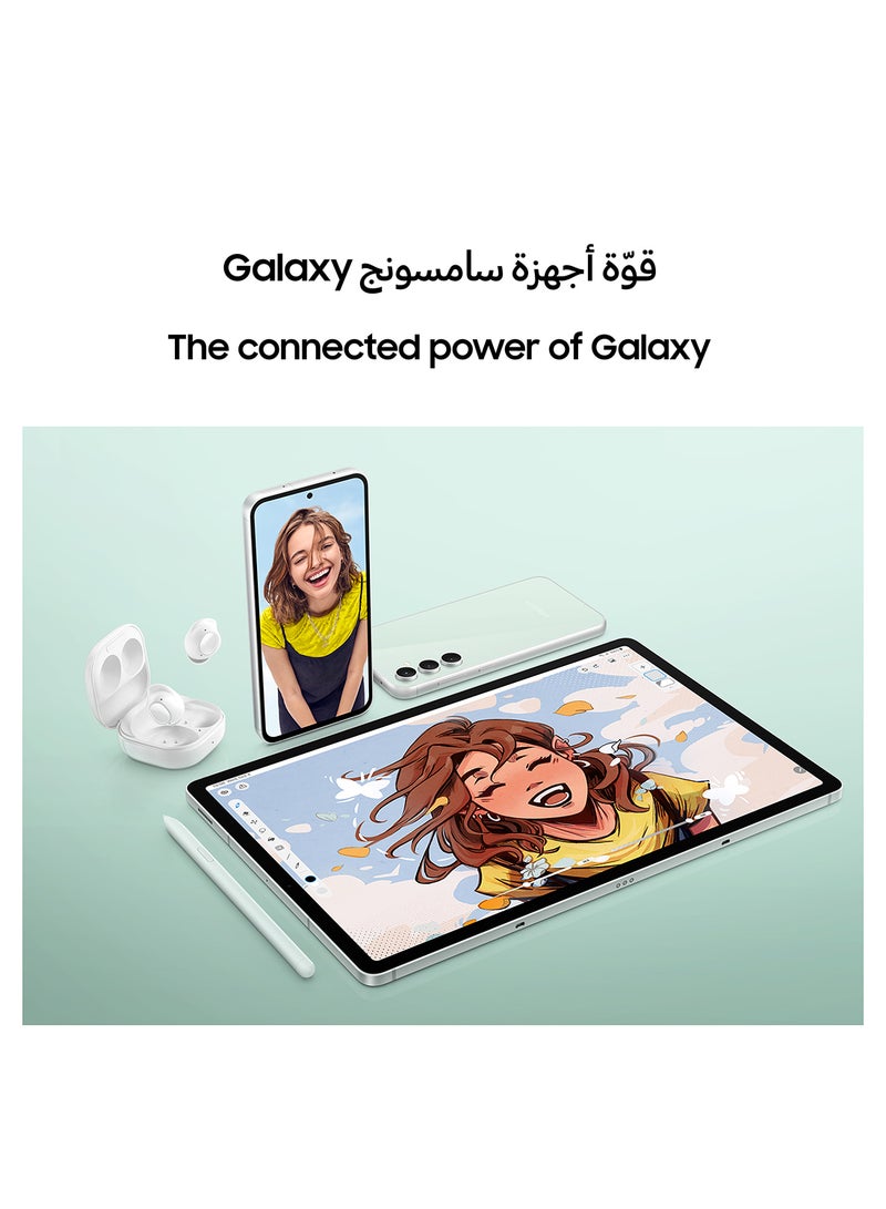 Galaxy Tab S9 FE Plus باللون الرمادي، وذاكرة الوصول العشوائي (RAM) سعة 12 جيجابايت، وسعة التخزين 256 جيجابايت، ويدعم تقنية 5G - الإصدار العالمي - pnsku/N70015002V/45/_/1697638271/f6fb7696-d53a-47b2-91dc-5f9adb24239d