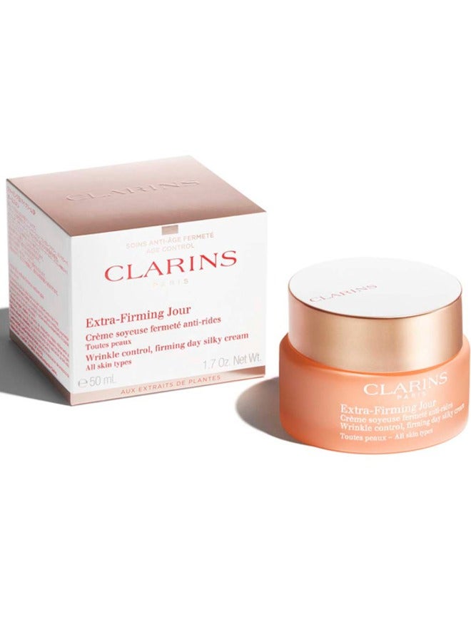 CLARINS Extra-Firming Day Cream - All Skin Types Pink 50ml - Image 3