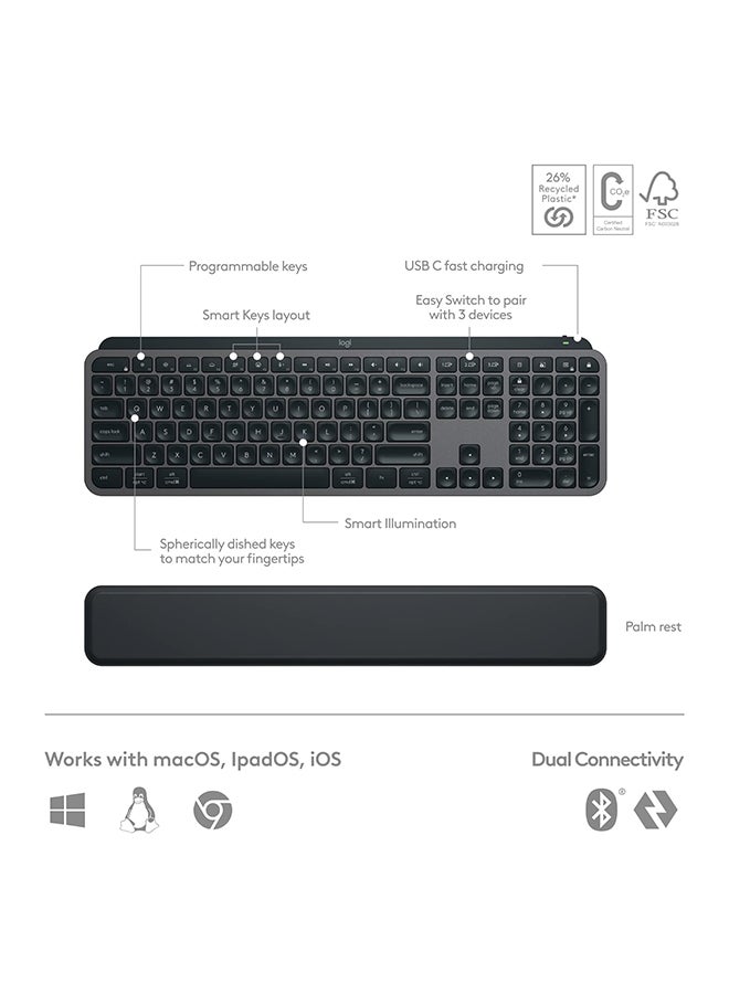Logitech Mx Keys Combo for Business | Gen 2-GRAPHITE Graphite  - Image 2