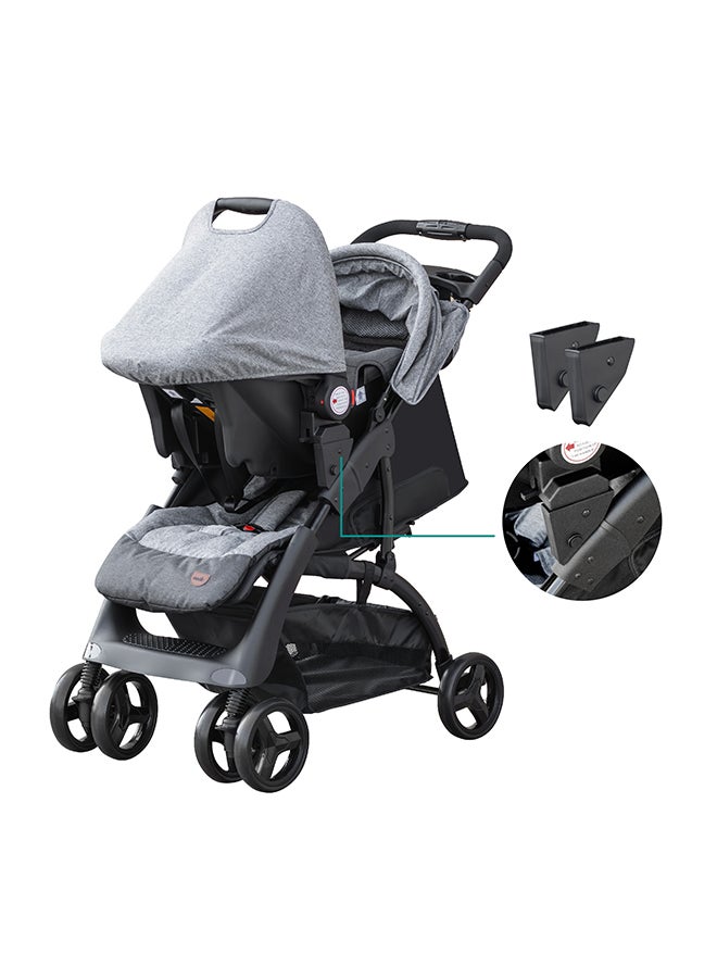 Moon Aria Baby Stroller 2-In-1 Travel System Plus Detachable Carrier Car Seat  - Image 3