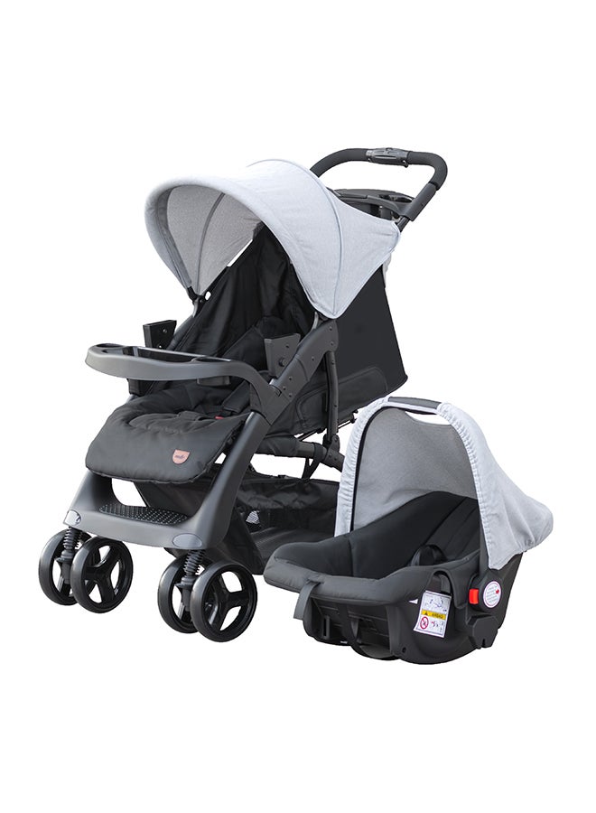 مون عربة أطفال آريا 2 في 1 بنظام سفر بالإضافة إلى مقعد سيارة قابل للفصل - Image 1