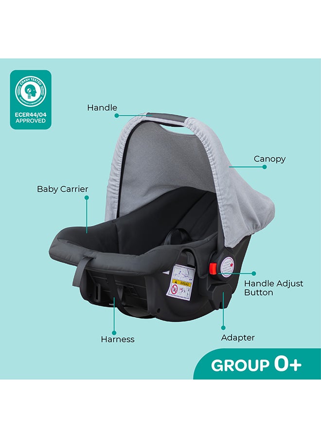 مون عربة أطفال آريا 2 في 1 بنظام سفر بالإضافة إلى مقعد سيارة قابل للفصل - Image 4