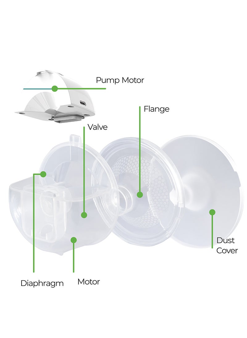 مون مضخة ثدي صغيرة الحجم يمكن ارتداؤها بدون استخدام اليدين - 150 مل - Image 3
