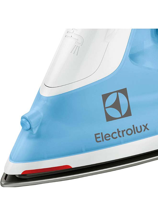 Electrolux - Steam Iron With Powerful Steam Shot, Ceramic Sole Plate, Anti Calc Drip Self Clean And Auto Shutoff, Automatic Steam Adjustment, Safe Touch Indicator, Light Weight-Easy To Use 250 ml 2300 W EDB1730 Blue - Image 1