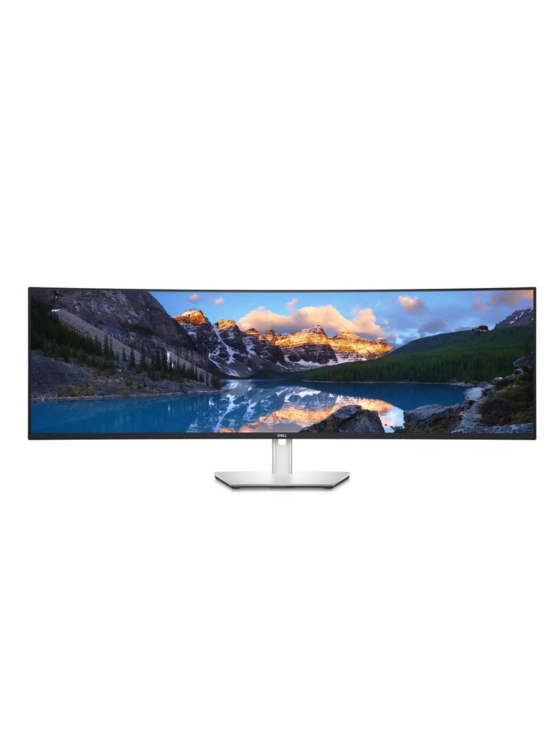 DELL Ultra Sharp 49" 5K Dual QHD Ultrawide Curved Monitor, 60 Hz Refresh Rate, 8 / 5 ms Response Time, 1.07 Billion Colors, 350 cdm Brightness, LED Backlight, USB-C U4924DW Black And Grey  - Image 1