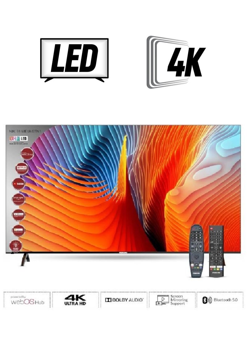 NIKAI 55 Inch -Smart TV  with TV Stand as a Gift -  LED - 4K - WebOS NIK55MEU4STN Black  - Image 1