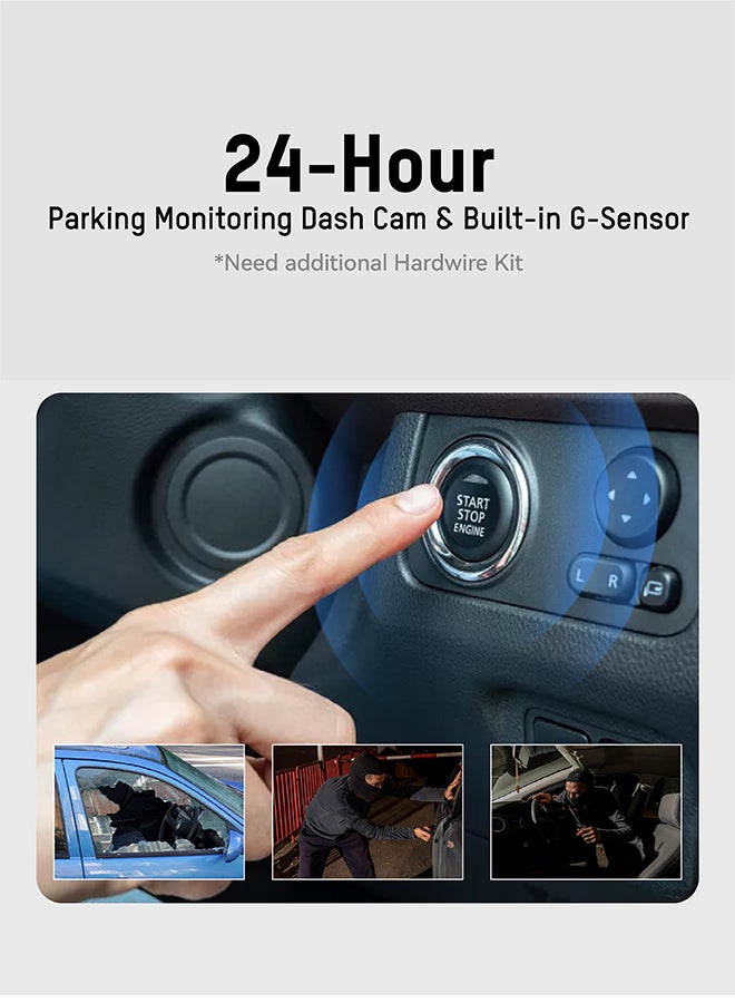 HIKVISION - K2 Dash Cam, 1080P, Wifi, APP, Loop recording, G-sensor, Cigarette adaptor - Image 1