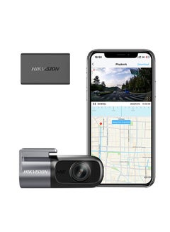 D1 Dash Cam، دوران 360¬∞، 1080P، واي فاي، تطبيق، تسجيل مستمر، مستشعر G، محول سجائر