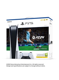 PlayStation 5 Disc Console with Controller (International Version) and FC 24 Voucher Bundle