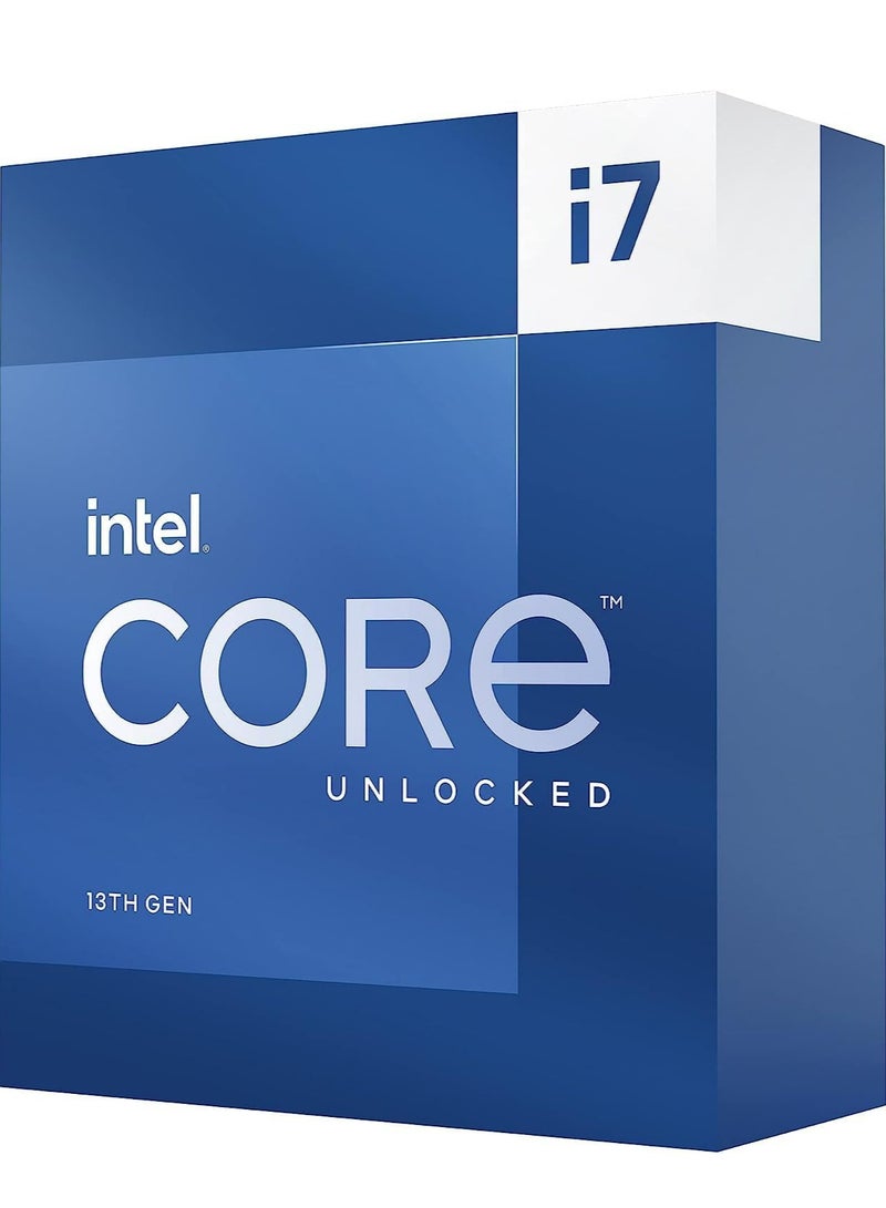 Intel - Core i7-13700K 3.4GHz Processor, 16 Cores, 24 Threads, 13th Gen LGA1700, 30M Cache, 128GB Max Memory, 5.4 GHz Max Turbo Freq, 2 Channel DDR5-5600, 3.4GHz P-Core Clock Speed - Image 1