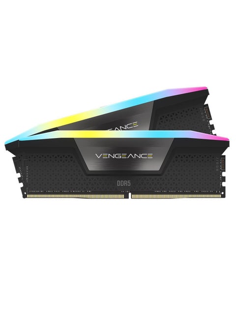 Vengeance RGB DDR5 64gb (2x32GB) 5600MHZ CMH64GX5M2B5600C36 Intel Optimised Desktop Memory 2x32GBNone Black