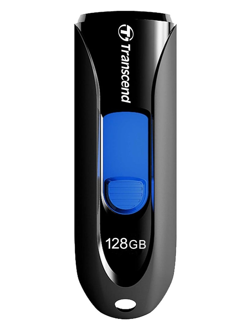 Transcend - JetFlash 790 USB 3.1 Gen 1 Flash Drive USB Stick Black With Frustration Free Packaging TS128GJF790KBE 128 GB - Image 1