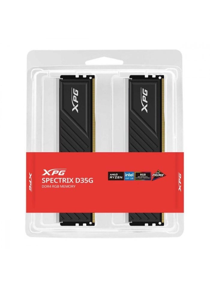 XPG - SPECTRIX D35G RGB DDR4 3200MHz CL16 16GB (2x8GB) 288-Pins UDIMM Desktop Memory RAM Kit | Black - Image 1