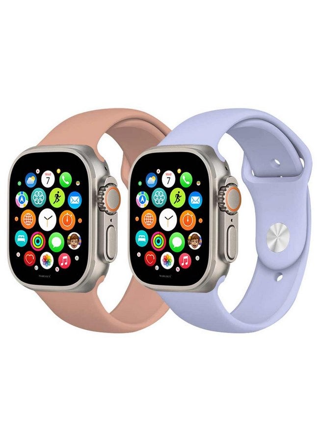 MARGOUN 2 Pack Of Silicone Sport Band 49Mm 45Mm 44Mm 42Mm Replacement Wrist Strap Compatible For Series Ultra 2/ 9/ Ultra/ 8/ 7/ 6/ 5/ 4/ 3 And SE Multicolour - Image 2