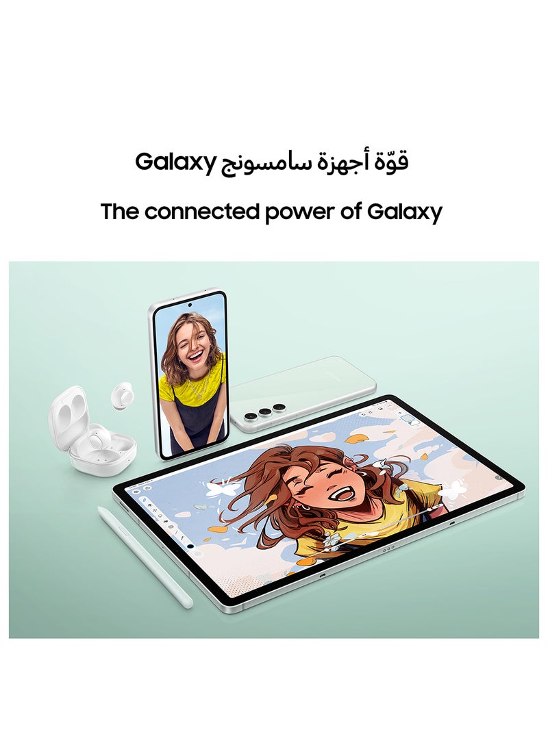 جهاز Galaxy Tab S9 FE Plus باللون الأخضر الفاتح، وذاكرة الوصول العشوائي (RAM) سعة 12 جيجابايت، وسعة 256 جيجابايت، وواي فاي - الإصدار العالمي - pnsku/N70015270V/45/_/1697638263/1d4a1027-aaba-456c-bb7d-3535acf96ea5