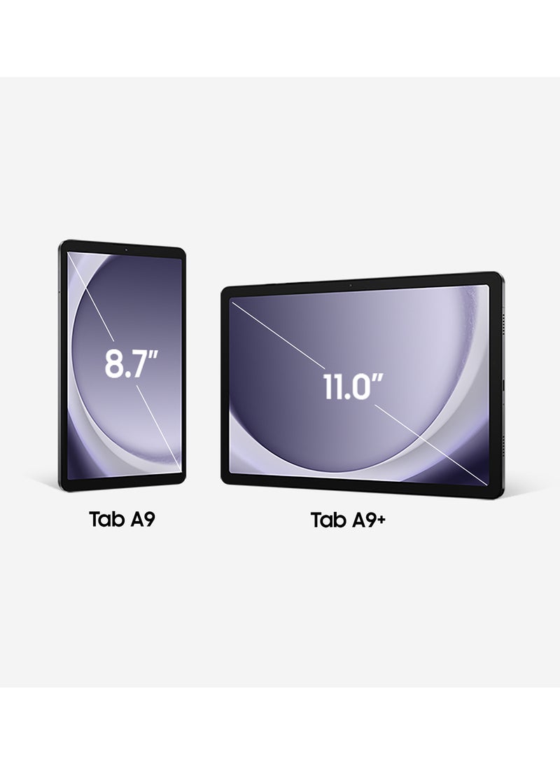 سامسونج جهاز Galaxy Tab A9 Plus باللون الأزرق الداكن، وذاكرة الوصول العشوائي (RAM) سعة 4 جيجابايت، وذاكرة الوصول العشوائي (RAM) سعة 64 جيجابايت، وواي فاي - الإصدار العالمي - Image 3
