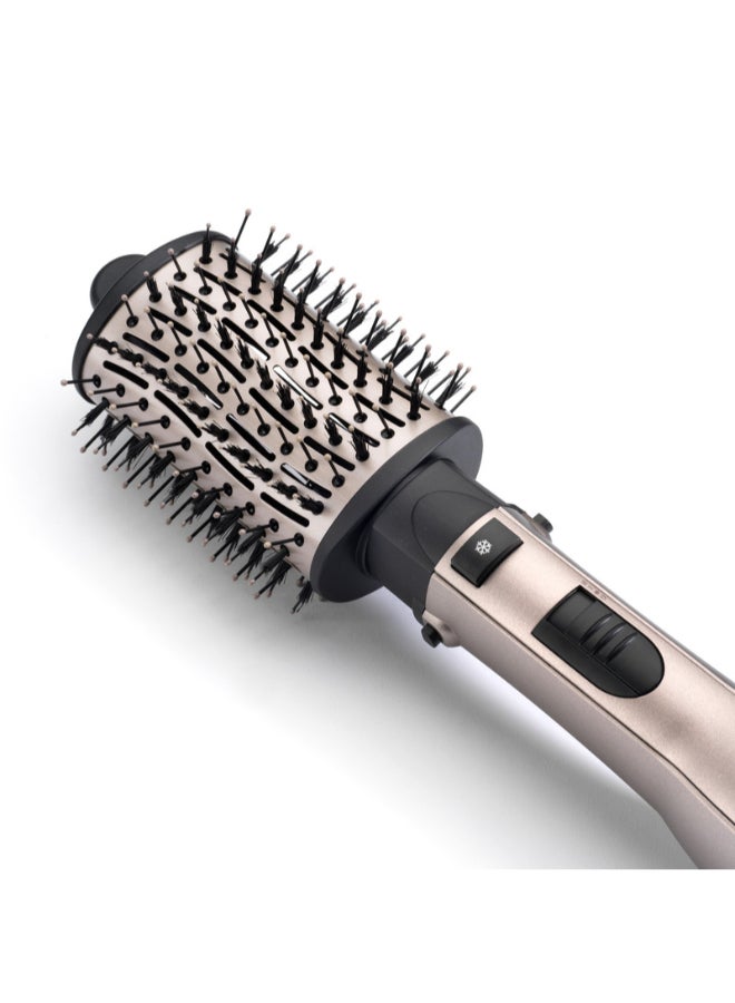 babyliss - BaByliss Smooth Volume 1000 Airbrush | 1000W Drying Power | Ionic To Fight Frizz | 3 Heat Settings | Style While You Dry | Large Oval Ceramic Barrel For Smoothing | AS90PSDE Rose Quartz - Image 1
