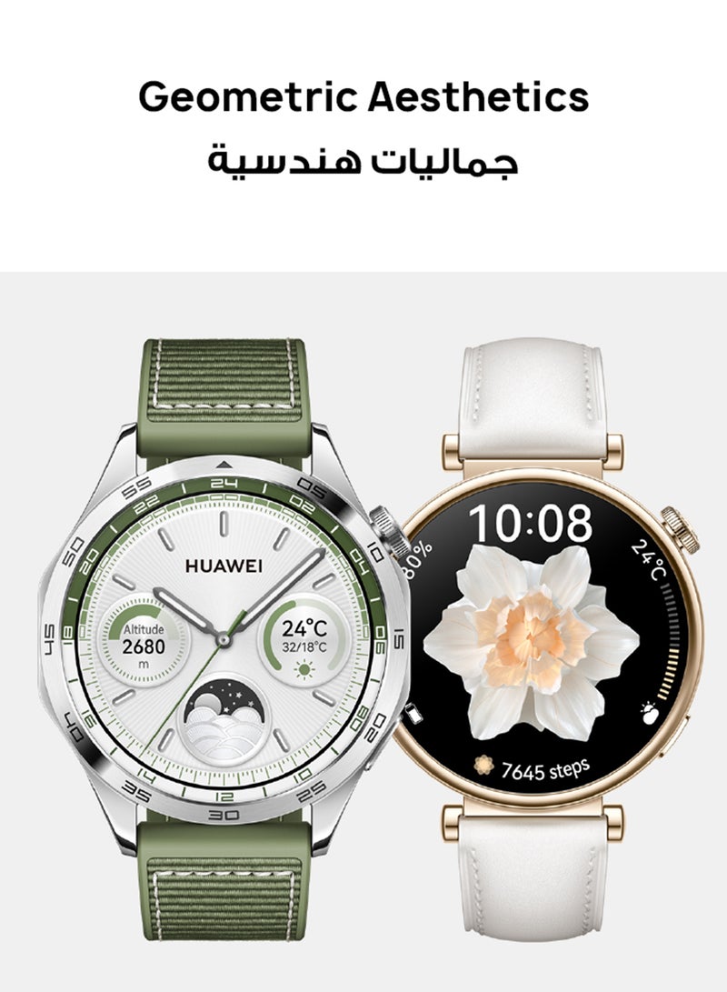 HUAWEI - Watch GT 4 46mm Smartwatch, 14 Days Battery Life, Science-based Calorie Management, Dual-Band Five-System GNSS Position, Pulse Wave Arrhythmia Analysis, Heart Rate Monitor, Andriod And iOS Grey - Image 1