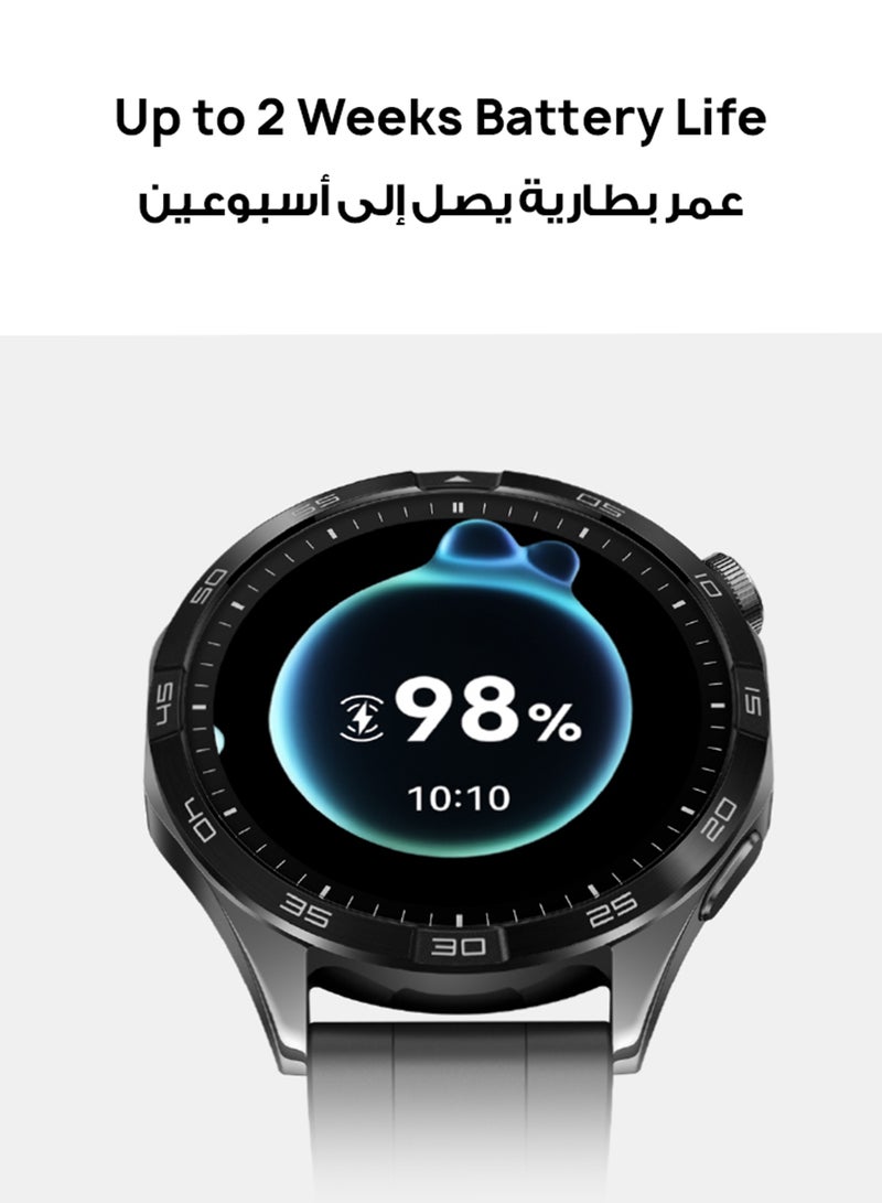 HUAWEI - Watch GT 4 46mm Smartwatch, 14 Days Battery Life, Science-based Calorie Management, Dual-Band Five-System GNSS Position, Pulse Wave Arrhythmia Analysis, Heart Rate Monitor, Andriod And iOS Grey - Image 1