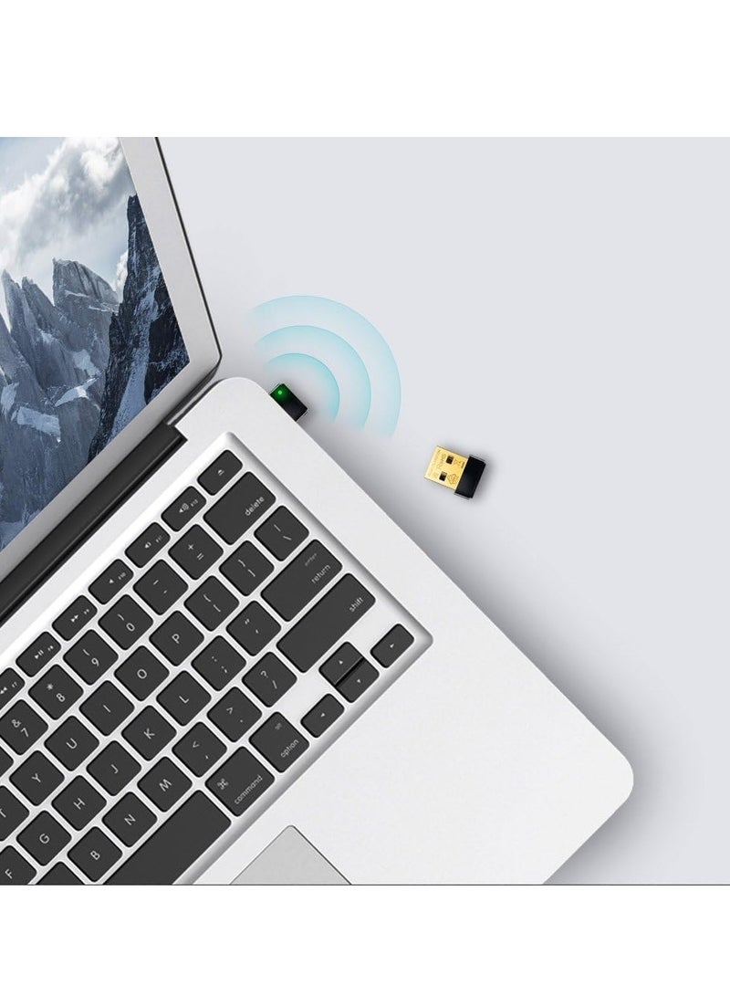 TP-LINK - USB Wifi Adapter For Pc N150 Wireless Network Adapter For Desktop, Tl-WN725N Golden - Image 1