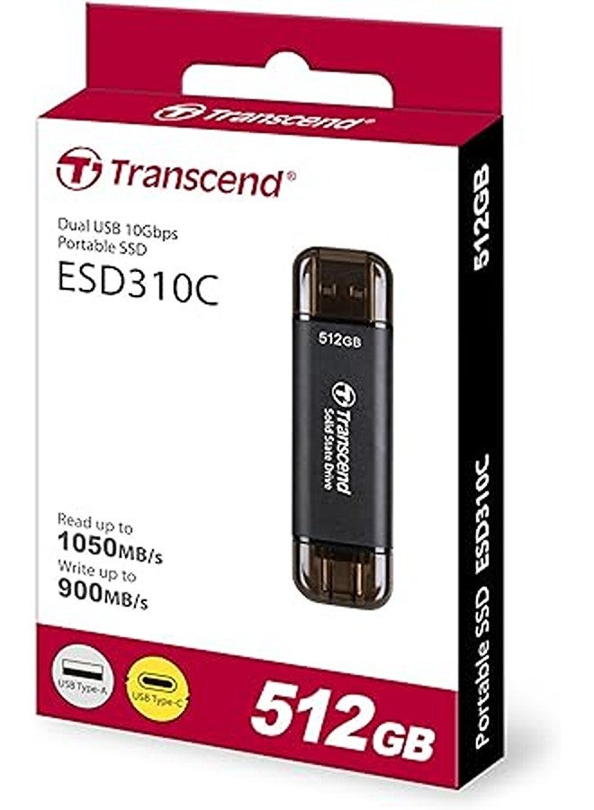 Transcend 512GB External SSD ESD310C USB 10Gbps 1 TB  - Image 4