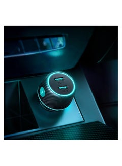 JOYROOM Car Charger 2x USB C 70W With LED Backlight JR-CCN02 Black  - Image 5