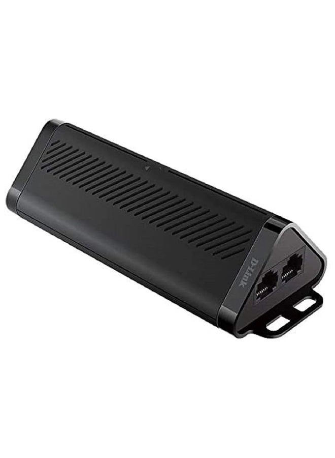 D-Link - DPE-302GE 2-Port Gigabit PoE Extender | Extends Power & Data for Security Cameras, Monitoring, & Telecommunication Systems | 100m Extension per Extender, Up to 500m with Daisy Chain | Matte Black Design with Air Vents & LED Indicators Black - Image 1